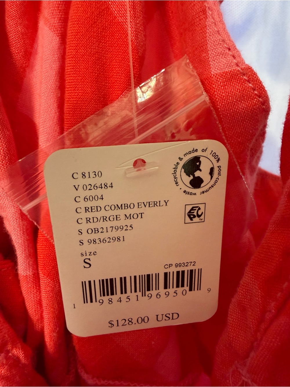 Free People NWT tie front red gingham dress - Picture 4 of 6